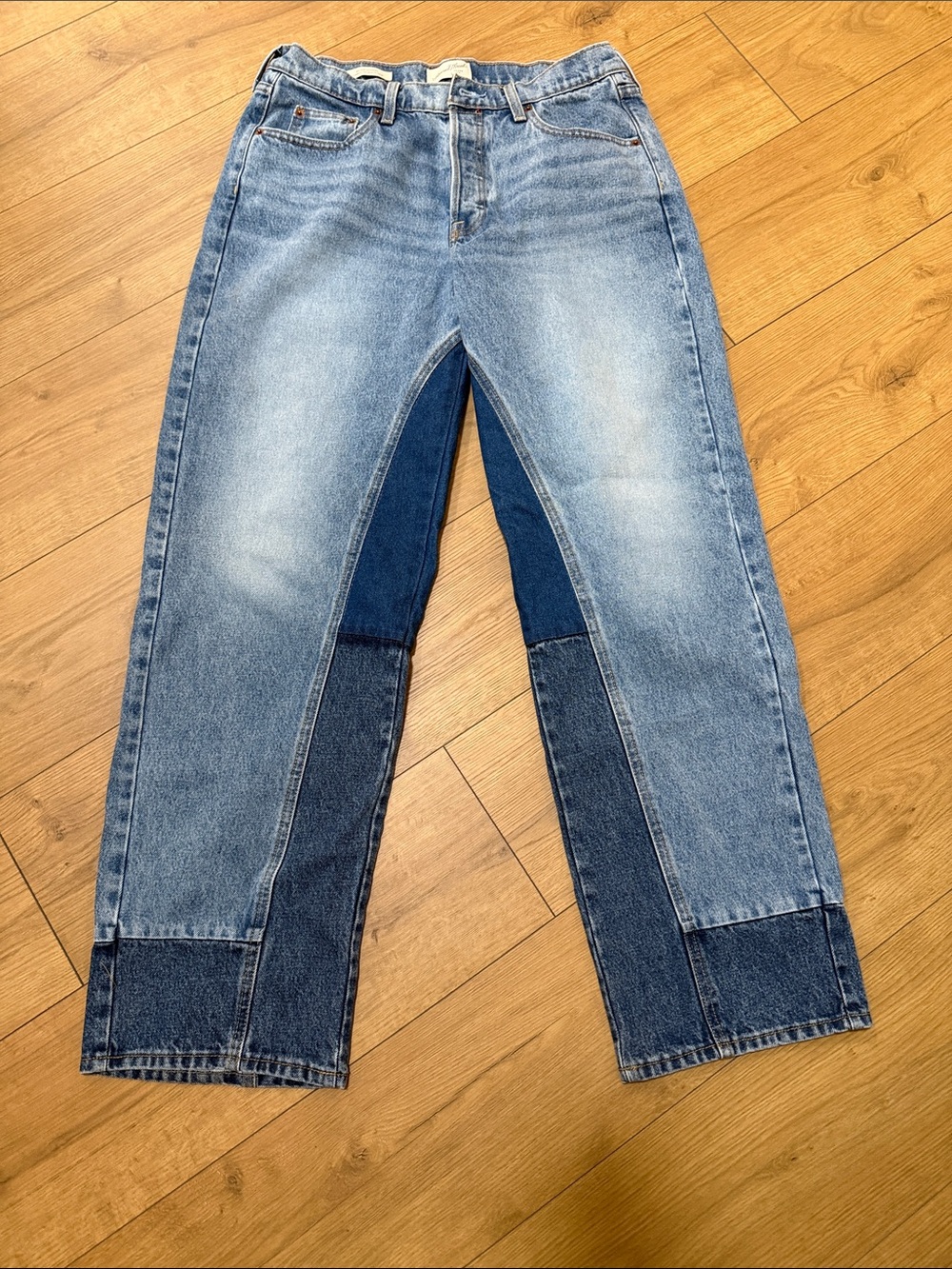 Mid rise 90s baggy universal thread Two-Tone Light Blue Womens Jeans size 10